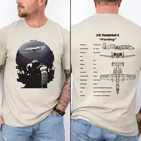 A10 Warthog Fighter Jet T-Shirt Airplane Shirt for Men Military Fighter Jet Shirt American Aviation