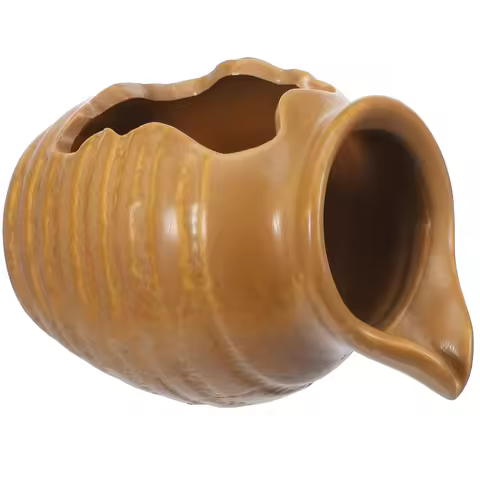 Ceramic Ecological Tank Fountain Decor Outdoor Water Feature Clay Pond Vase Landscape Jar for Garden