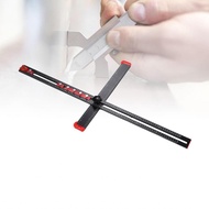 kissth Karlak Drilling Positioning Ruler with Two Bubble Levels  90cm Adjustable T Square Aluminum A