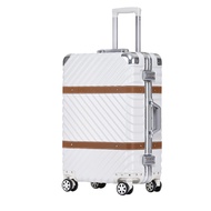 กระเป๋าเดินทาง รุ่น WESTERN อลูมิเนียมเฟรม ดีไซน์หนังคาด [รับประกัน 3 ปี] แบรนด์แท้ BAGGAGE LUGGAGE