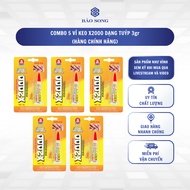 Combo of 5 multi-purpose GLUE X2000 3gr/24 blisters, super glue for all materials, X2000 blister glu