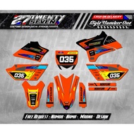DECAL YZ 85 NEW FULL BODY - STICKER YZ 85 NEW - DECAL GTX STICKER RBT DECAL RBT 4