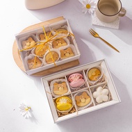 [Macaron Packaging Box] Simple Korean Style Baking Snack Packaging Box Cookie Macaron Donut Transpar