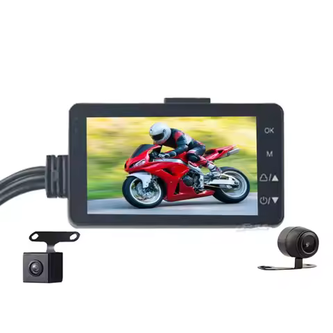 Motorcycle Dash Cam Dual Lens Front and Rear Recording Hidden Bike Camera Compatible with Harley Yam