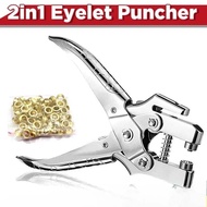 2-in-1 Eyelet Punch Tool (5mm) with Matching Eyelet Grommets for Hang Tags