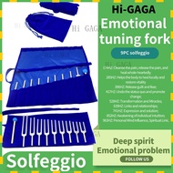 疗愈音叉SolfeggioTuning fork 9Tuning Fork Double-Layer Cloth Bag174HZ 285 396 417 528 639 741 852 963HZ 