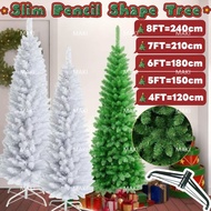 Slim Christmas Tree 4FT/5FT/6FT/7FT/8FT,Artificial Christmas Tree 7ft Makapal,Xmas Tree,Xmas Decor