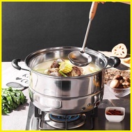 ✈ ✷ ✴  Stainless Pot Stainless Steel Steamer Cookware Multi-functional Three Layers For Siomai, Sio