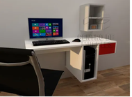 Meja Komputer Desktop/Meja Komputer Laptop Terbaru Minimalis Gantung Tidak Memakan Tempat P 100 cm T