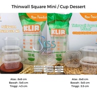 SERBA MURAH THINWALL SQUARE MINI 120ML 150ML L CUP DESSERT PUDING L