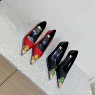 High Version YSL Gemstone Pointed High Heels Yang Shulin Same Style Gemstone Agate Metal Pointed Hig