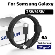 For Samsung 45W SuperCharge Fast Charger with 6A USB C Cable for Samsung Galaxy S25 S24 S23 S22 Ultr