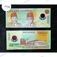 uang kuno 100000 Rupiah 1999 Polymer UNC GRESS