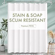 AmazerBath Extra Long Shower Curtain Liner, White Shower Curtain Liner 84 Inches Long, 72x84 Plastic
