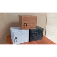 / Wooden Box Large Piggy Bank/ 20x17x17 CM Minimalist wooden box