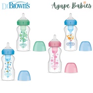 [2-PK ] Dr. Brown’s 9 oz/270 mL PP W-N Anti-Colic Options+ Baby Bottle 1-Pack - 4 Design