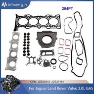 Engine Full Gasket Kit Fit 2.0L L4 GAS 204PT B4204T6 B4204T7 For Jaguar XE XF XJ land Rover Discover