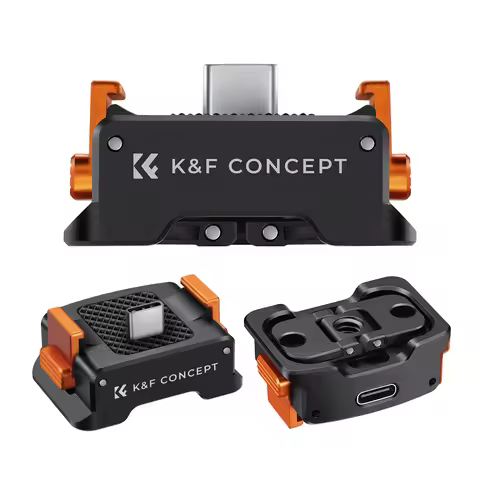 K&F CONCEPT Charging Adapter Base for DJI Osmo Pocket 3 Desktop Type-C Charging Dock Fit Arca-Swiss 