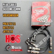 T2 PLUG CABLE VOLKSWAGEN POLO TSI 1.2, BEETLE 1.2, JETTA 1.4 7MM SILICONE 1SET