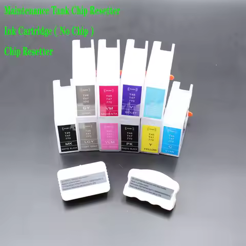 T46S T46Y T47A Refillable Ink Cartridge No Chip For Epson SureColor SC-P700 SC-P900 P700 P900 Printe