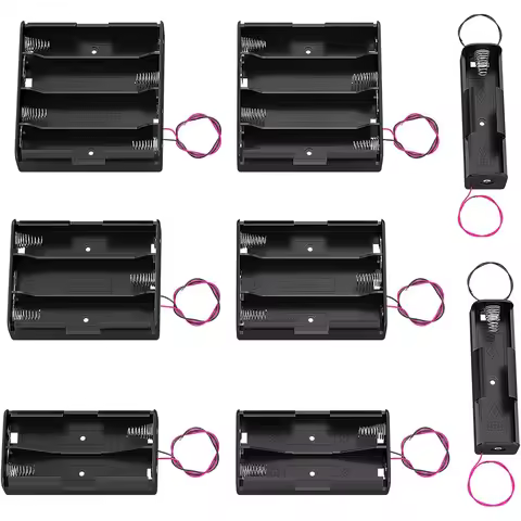 3pcs 18650 Battery Holder Bundle with Wire 1 18650 Battery Holder 3.7V, 2 Battery Holder 7.4V, 3 Bat