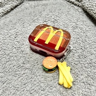 M Compatible with French Fries and Burgers AirPods4Protective Cover Apple airpodspro2Generation Blue