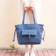 大容量多用托特包 水洗工藝純棉牛仔x帆布 2色
