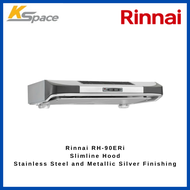 Rinnai RH-90ERi Slimline Hood Stainless Steel and Metallic Silver Finishing