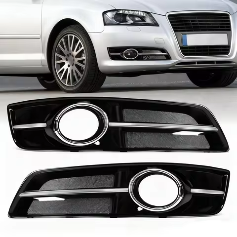 Right/ Left Front Bumper Light Grille For Audi A3 2010 - 2013 Fog Lamp Grill Cover Car Accessories T