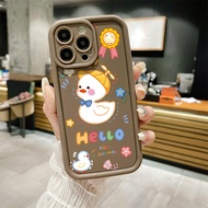 เป็ดน่ารัก เคสโทรศัพท์มือถือ Tpu For OPPO เคส A5 A9 A57 Reno 8T A31 2020 A53 A16 A17K A15 A33 A54 A55 A72 A92 A58 A76 A96 A12S A12 A5S A57E A33 A1K Reno 6 5 5F F19 Pro ซิลิโคนนิ่ม กันกระแทก สีพื้น เอ