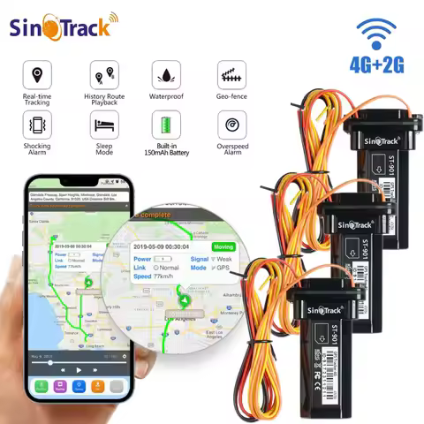 4G SinoTrack 3units ST-901L Mini Car Tracker for Car SUV Truck Bus GPS 4PIN Relay for Cut Engine