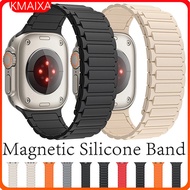 Magnetic Strap for Apple Watch Ultra 2 49mm Series 9 8 7 6 SE 2 5 4 3 41 45 44 40 42 38mm Iwatch Sil