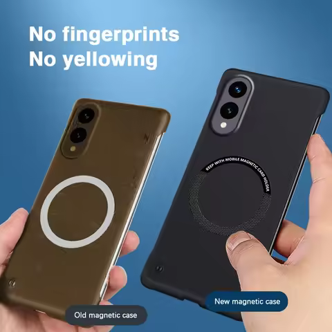 Thin Magnetic Frameless Phone Case for Samsung Galaxy S25 SamsungS25 Edge Plus Ultra S25Edge S25Plus