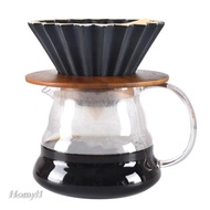 Home Wooden Stand Coffee Dripper Bracket Pour Over Drip Holder Round