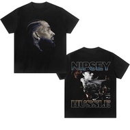 Nipsey Hussle American Tribute Rock Hip-hop Trendy Casual Loose Short-sleeved T-shirt