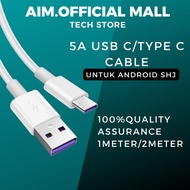 AIM. 5A Type C Fast Charging Cable 1M 5 Amp USB Charging Cable Android