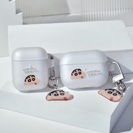 蠟筆小新粉嫩強悍防摔AirPods保護套(附吊飾)