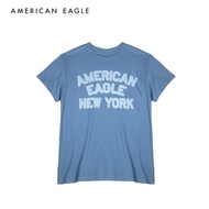 American Eagle Boyfriend Logo Graphic T-Shirt เสื้อยืด ผู้หญิง บอยเฟรนด์ กราฟฟิค (NWTS 037-9933-400)