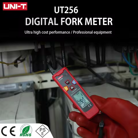 UNI-T UT256 60A AC/DC Fork Meter/True RMS Auto-Range Digital Clamp Ammeter/Electrical Universal Mete