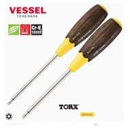 Japan VESSEL Wooden Handle Oil-Proof Screwdriver TORX TORX Screwdriver T10-T40