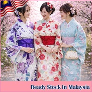 MYLITTLELASS Women Traditional Japan Style Kimono Yukata With Obi Flower Printed Vintage Asian Femal