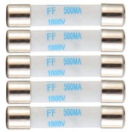 BOJACK Multimeter Digital Fius 0.5A 500mA 1000V DC Bertindak Pantas Fius Seramik Berlapis Nikel Temb