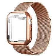 2-Piece Set: Rose Gold Stainless Steel Mesh Breathable Comfortable Magnetic Clasp Adjustable Metal B