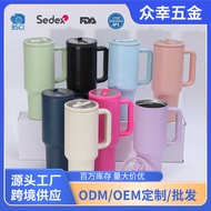 40oz Car Cup Tritan Foldable Straw Lid Handle Beer Mug Portable Cold Insulation Insulation Ice Maste