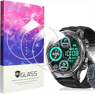 Lamshaw Compatible for HIRREO Military Smart Watch Screen Protector, [3 Pack] 9H Tempered Glass Scre