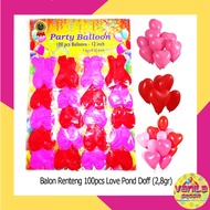 (100Pcs) Renteng love Pond Balloons 2,8gr, heart balloons, love balloons, board balloons
