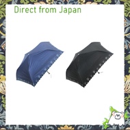 【Direct from Japan】Umbe+ Lightweight Mini Umbrella with Scalloped Embroidery, 50cm x 5R, Navy, 503B-