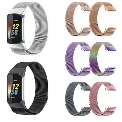 Metal Strap Fitbit Charge 5 6 Band Milanese Bracelet For Smart Fitbit charge6 5 Wacthband Accessorie