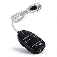 USB Guitar Cable Guitar to USB Interface Cable Link Audio for PC Recording Adapter