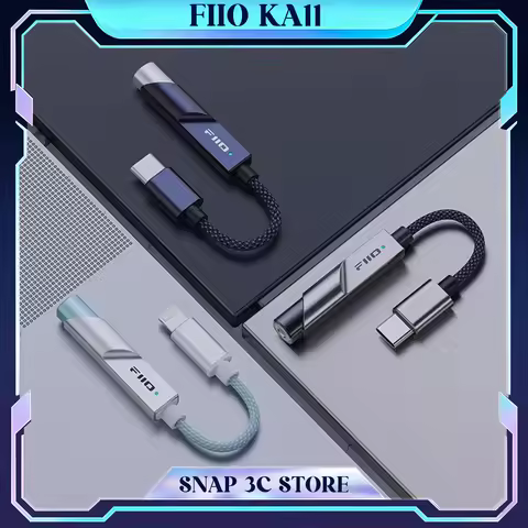 FiiO KA11 Mini USB DAC Amp Type-C Lightning to 3.5mm Headphone Adapter DSD256 Hi-Res Audio Dongle Fo